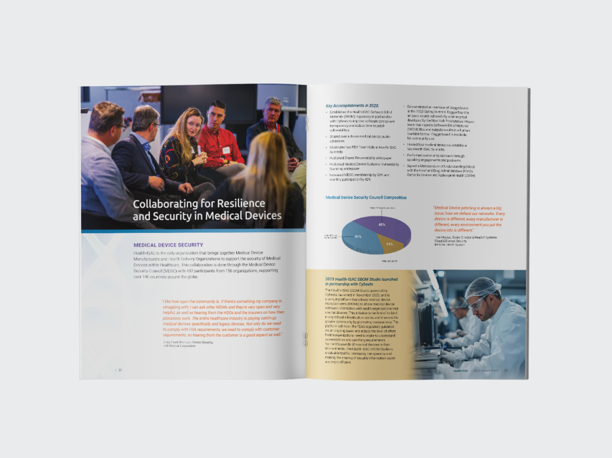 open copy of H-ISAC 2023 annual report