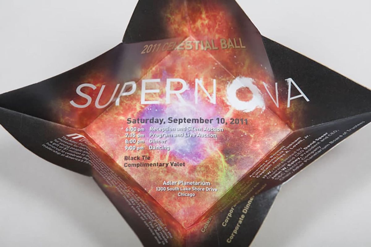 Adler Planetarium 2011 Celestial Ball Invitation completed