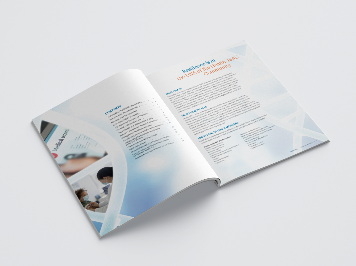 open copy of H-ISAC 2023 annual report