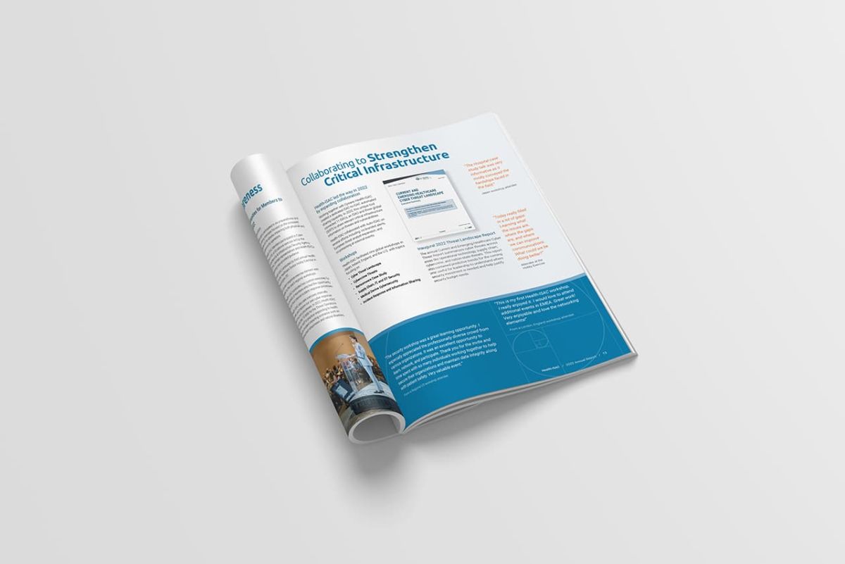 An open copy of the annual report