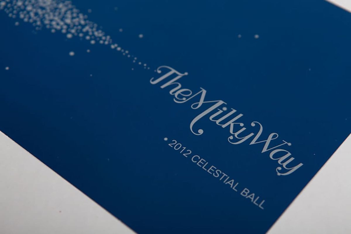 Bottom right corner of the Adler Planetarium 2012 Celestial Ball Invitation