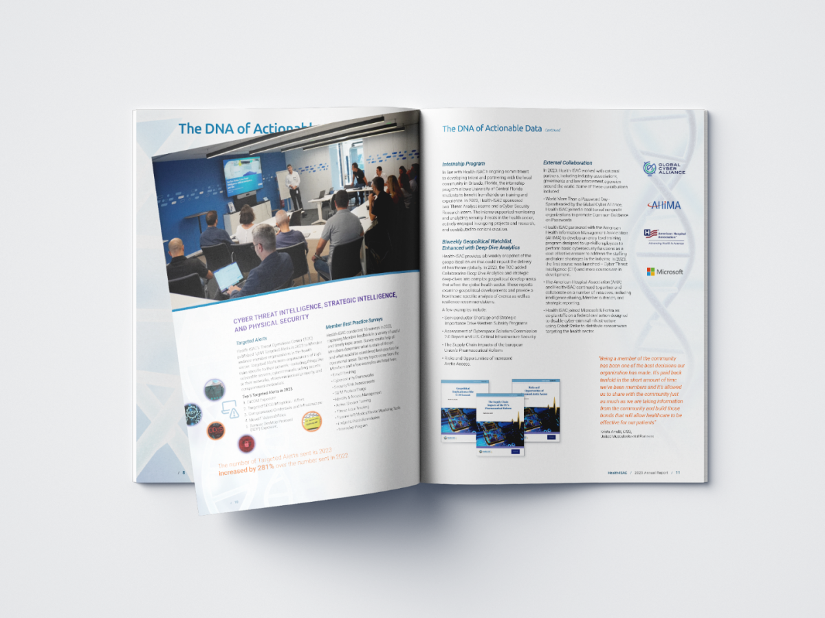 open copy of H-ISAC 2023 annual report