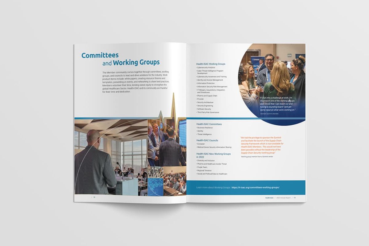 An open copy of the annual report